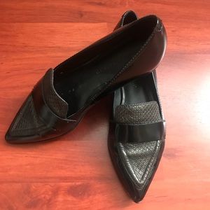 Genuine Leather Pointed Toe Flats